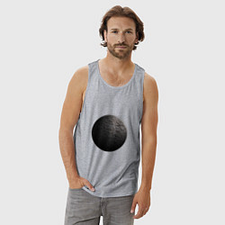 Майка мужская хлопок Планета арт, каменная, цвет: меланж — фото 2