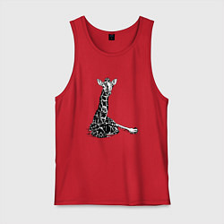 Майка мужская хлопок Giraffe, цвет: красный