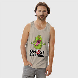 Майка мужская хлопок Ghostbusters - slimmer, цвет: миндальный — фото 2