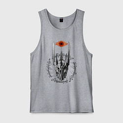 Майка мужская хлопок Око Саурона и руны Властелин колец, цвет: меланж