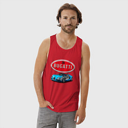 Майка мужская хлопок Bugatti - motorsport, цвет: красный — фото 2