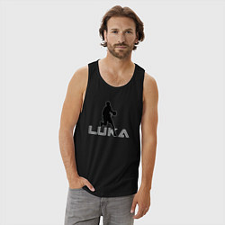 Майка мужская хлопок Luka basketball, цвет: черный — фото 2