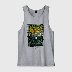 Майка мужская хлопок Самбо Россия, цвет: меланж