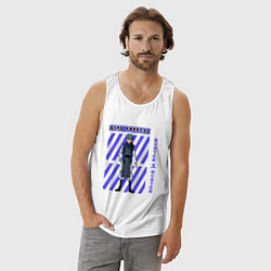 Майка мужская хлопок Хантер Гинг, цвет: белый — фото 2