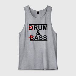 Майка мужская хлопок Drum and bass color, цвет: меланж