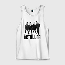 Майка мужская хлопок Metallica - cool guys, цвет: белый