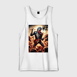 Майка мужская хлопок Mick Jagger - Rolling Stones, цвет: белый