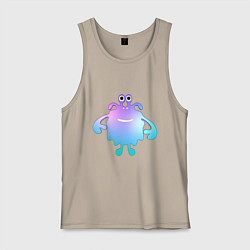 Мужская майка Monster cartoon blue purple