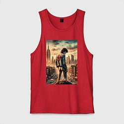 Майка мужская хлопок Mick Jagger is the world legend, цвет: красный