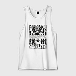 Майка мужская хлопок Radiohead band rock, цвет: белый