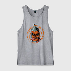 Майка мужская хлопок Graffiti smile, цвет: меланж