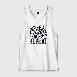 Мужская майка Еда сон пляж