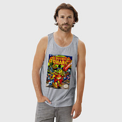 Майка мужская хлопок Баки о хэр, цвет: меланж — фото 2