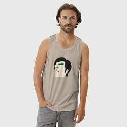 Майка мужская хлопок Марк Разделение, цвет: миндальный — фото 2