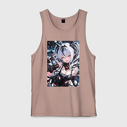 Майка мужская хлопок Jetavie Punishing Gray Raven, цвет: пыльно-розовый