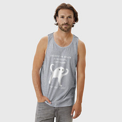 Майка мужская хлопок ЪУЪ съъука Ситуация, цвет: меланж — фото 2