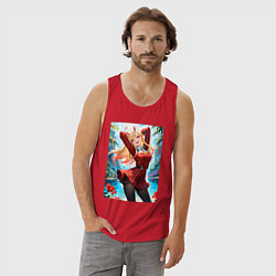 Майка мужская хлопок Марин Китагава косплей 002 Darling in the Franxx, цвет: красный — фото 2