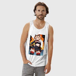 Майка мужская хлопок Burnice White Zenless Zone Zero, цвет: белый — фото 2