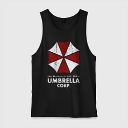 Майка мужская хлопок Umbrella corporation logo, цвет: черный