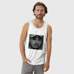 Майка мужская хлопок Паша техник загрузка, цвет: белый — фото 2