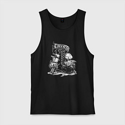 Майка мужская хлопок Гордость рабочего класса, цвет: черный