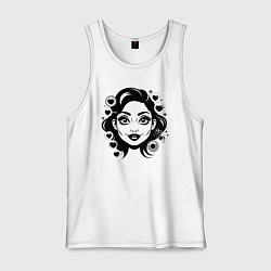 Мужская майка Девушка с макияжем