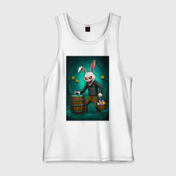 Майка мужская хлопок Кошмар на Пасху, цвет: белый