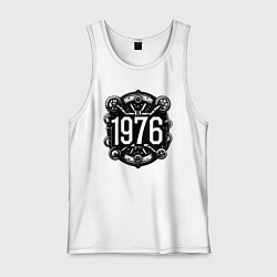 Майка мужская хлопок Механический год 1976, цвет: белый