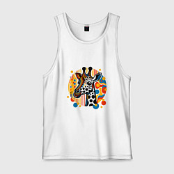 Мужская майка Абстракция жираф в точечку