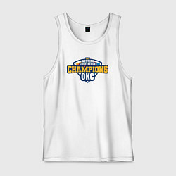 Майка мужская хлопок Oklahoma west champions 2025, цвет: белый