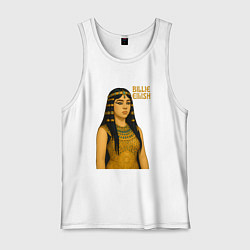 Майка мужская хлопок Билли Айлиш фараон, цвет: белый