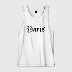 Майка мужская хлопок Paris - France, цвет: белый