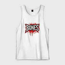 Майка мужская хлопок Логотип Bones, цвет: белый