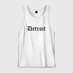 Майка мужская хлопок Detroit Michigan - USA, цвет: белый