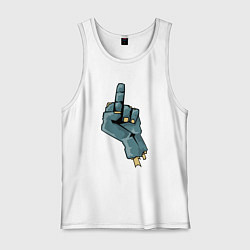 Майка мужская хлопок Zombie fuck, цвет: белый