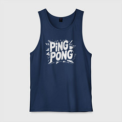 Мужская майка Пинг-понг белое граффити
