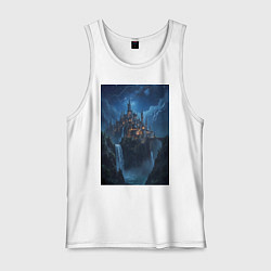 Мужская майка Замок Хогвартс под звездным небом