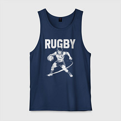 Мужская майка Регби мощный прыжок с мячом