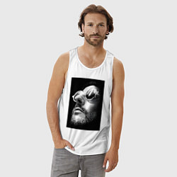 Майка мужская хлопок Леон персонаж, цвет: белый — фото 2