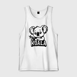 Мужская майка Коала с листьями