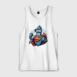 Майка мужская хлопок Super Bender - ai art meme fantasy, цвет: белый