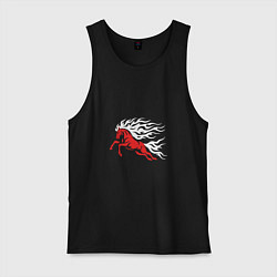 Мужская майка Галоп красного коня