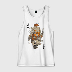 Майка мужская хлопок Слон джокер, цвет: белый