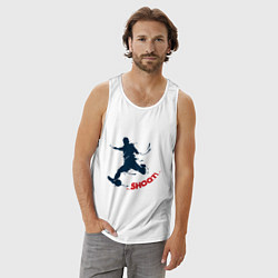 Майка мужская хлопок Футболист, цвет: белый — фото 2