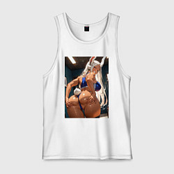 Майка мужская хлопок Позирование Руми Усагиямы, цвет: белый