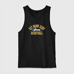 Майка мужская хлопок Eat sleep drink basketball, цвет: черный