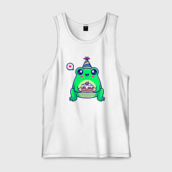 Мужская майка Лягушка с тортиком