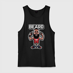Майка мужская хлопок Harden beard, цвет: черный