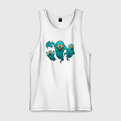 Майка мужская хлопок Призрачное трио, цвет: белый