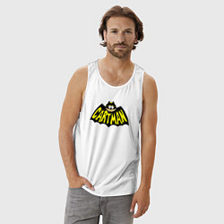 Майка мужская хлопок Cartman Batman, цвет: белый — фото 2